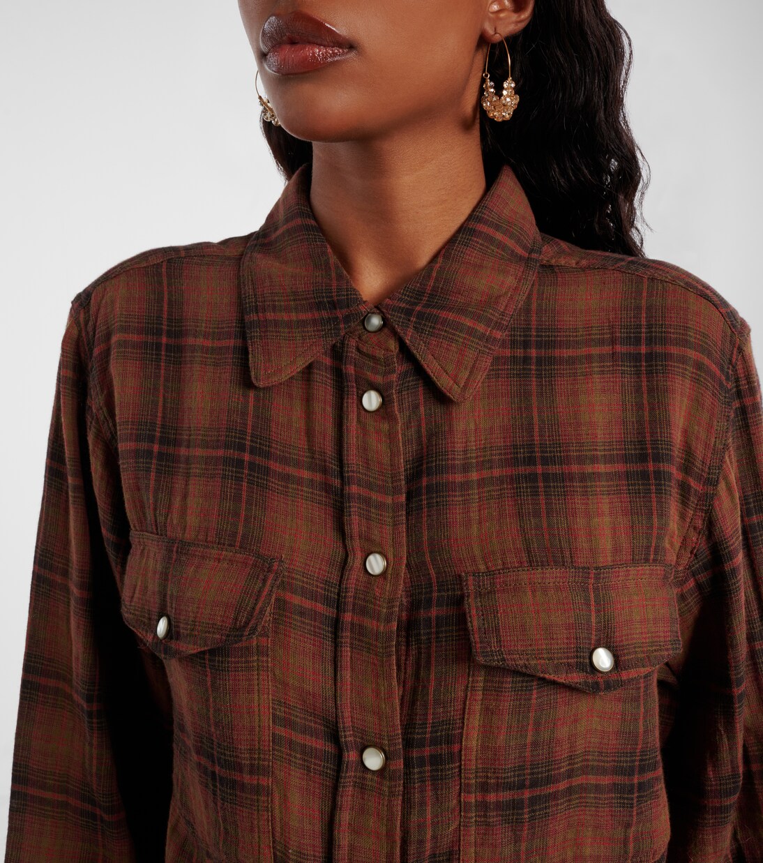 Yalisa plaid cotton flannel shirt | Marant Etoile