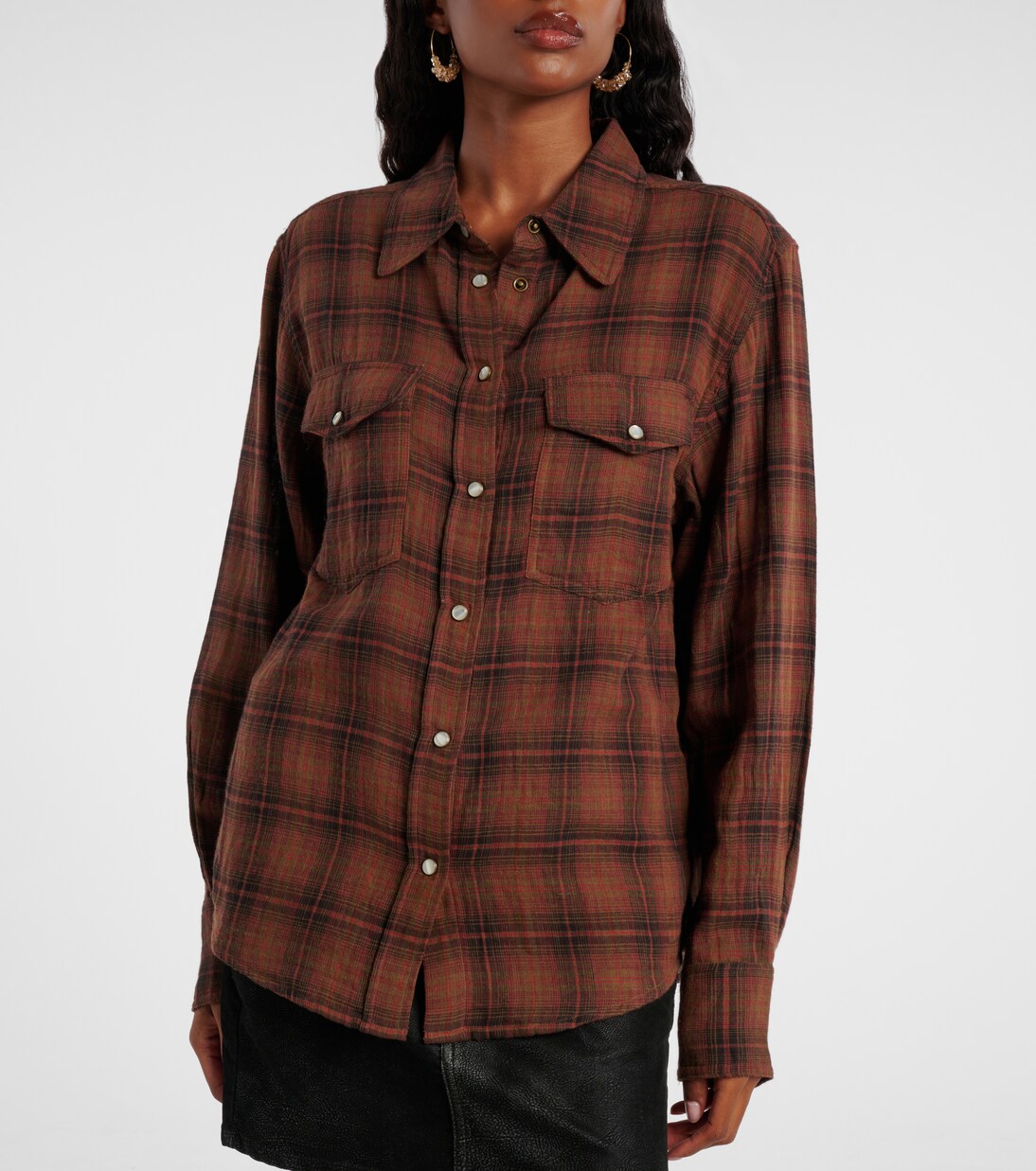 Yalisa plaid cotton flannel shirt | Marant Etoile