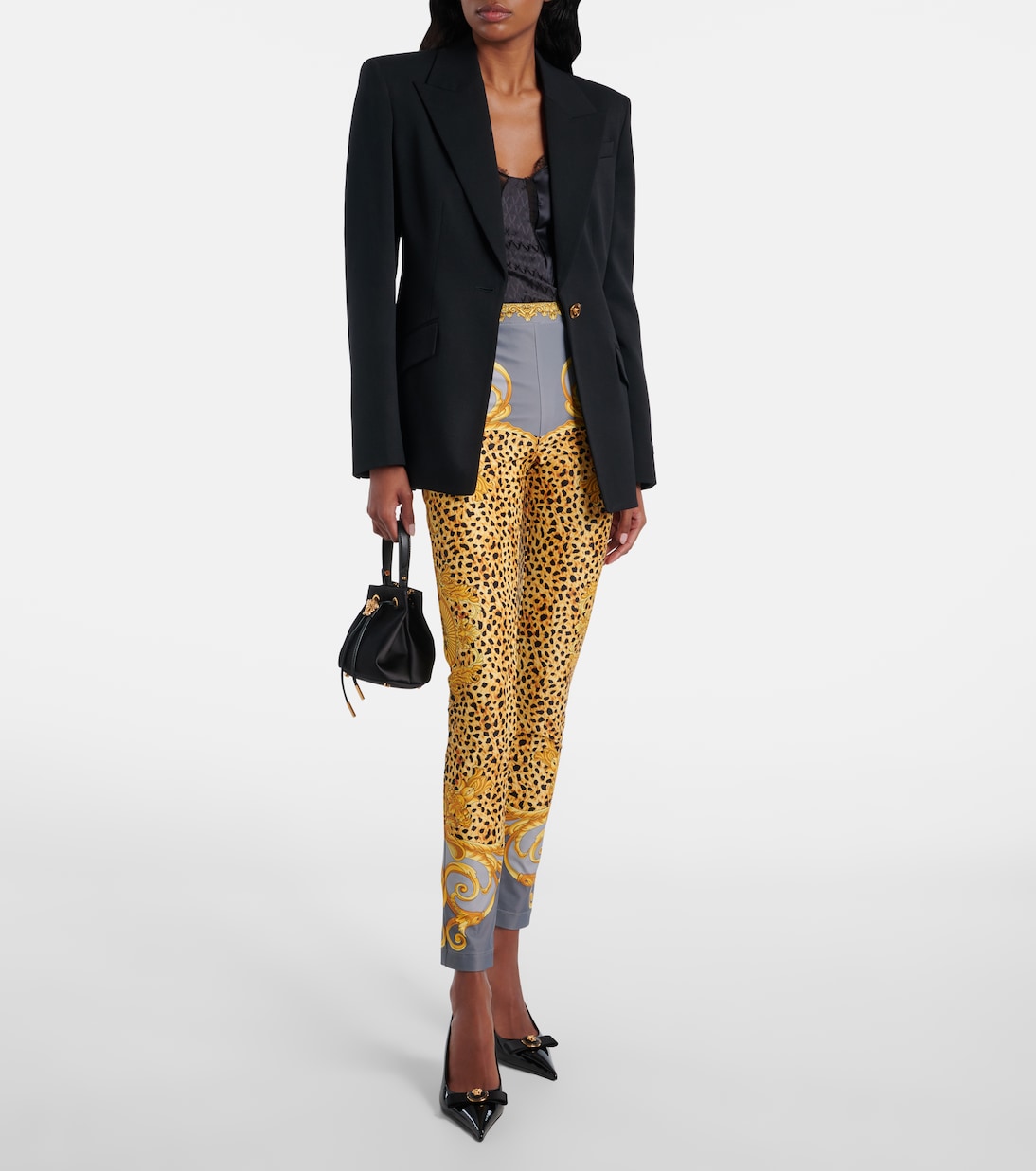 Printed jersey leggings | Versace