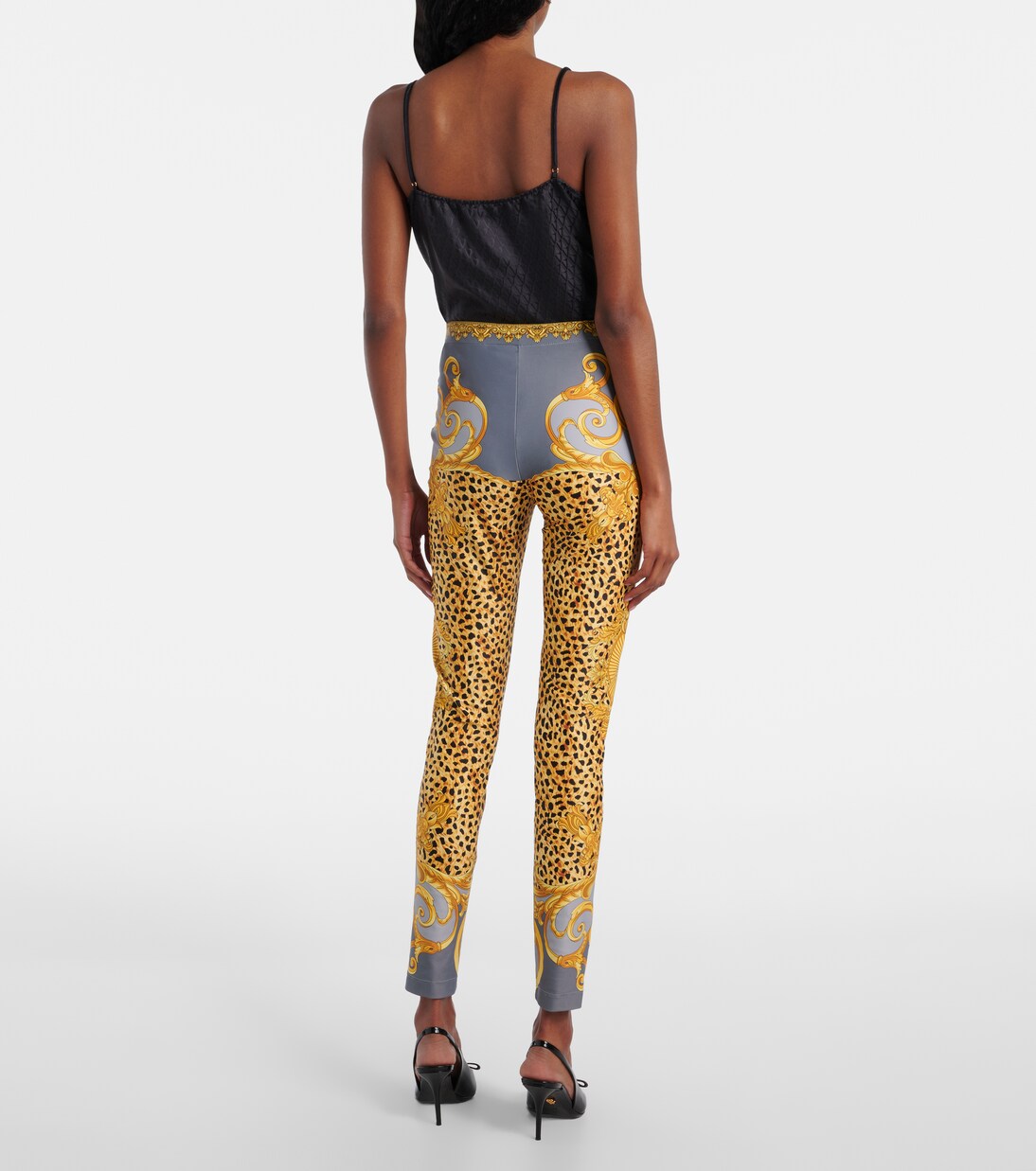 Printed jersey leggings | Versace