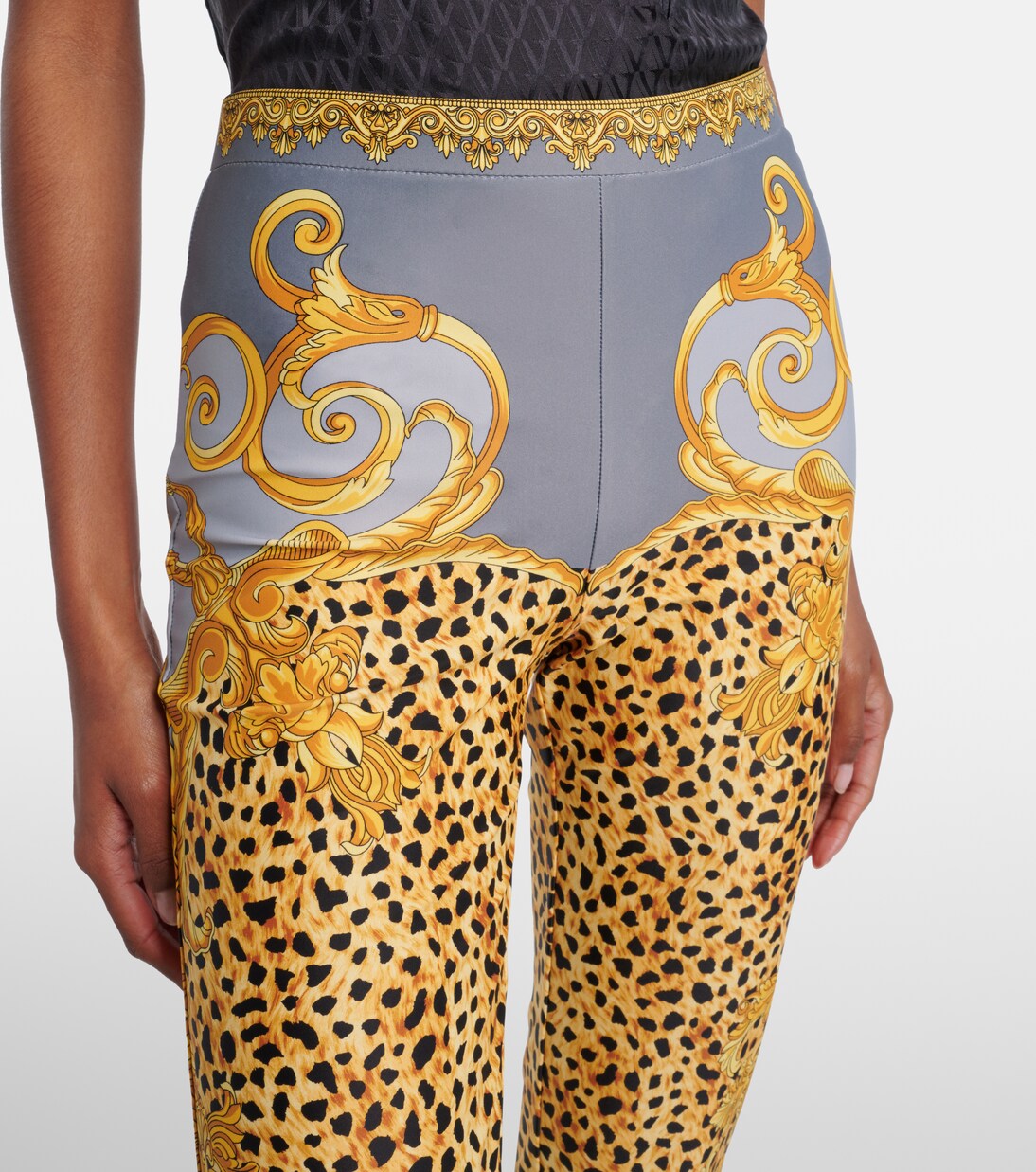 Printed jersey leggings | Versace