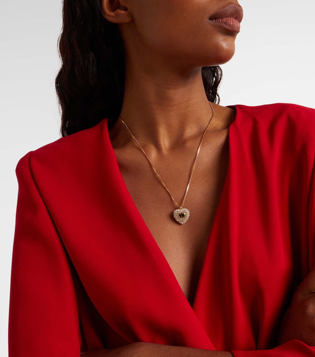 Cœur Royal embellished pendant necklace | Valentino