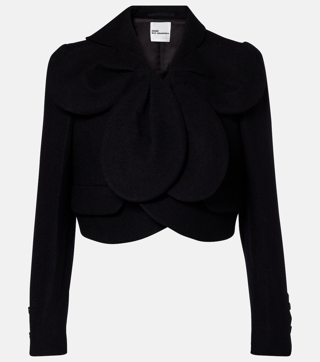 Veste raccourcie en laine | Noir Kei Ninomiya