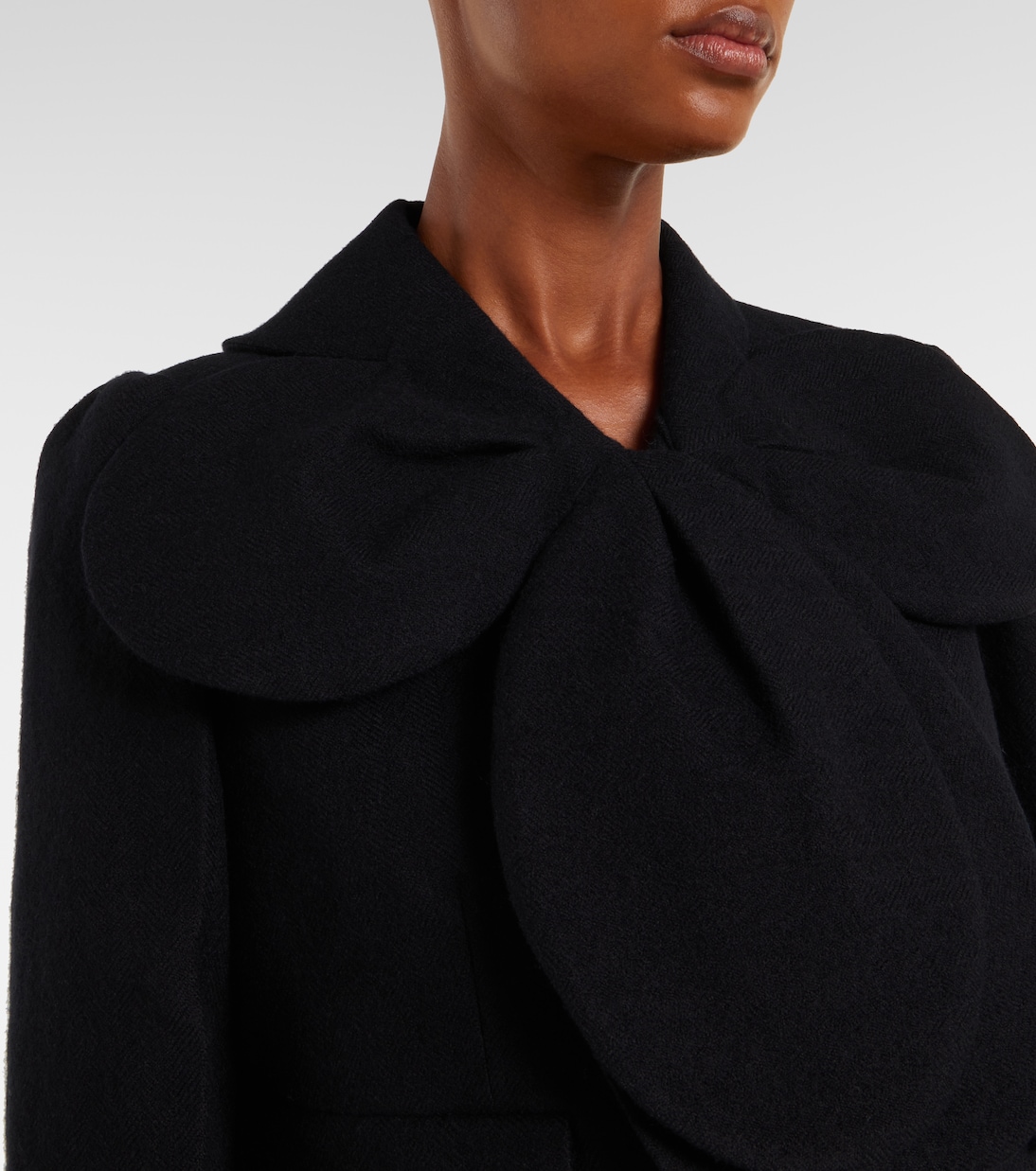 Veste raccourcie en laine | Noir Kei Ninomiya