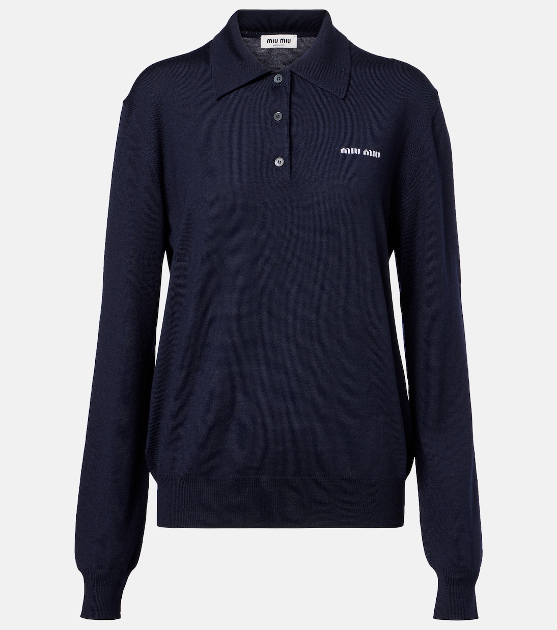 Virgin wool polo sweater | Miu Miu