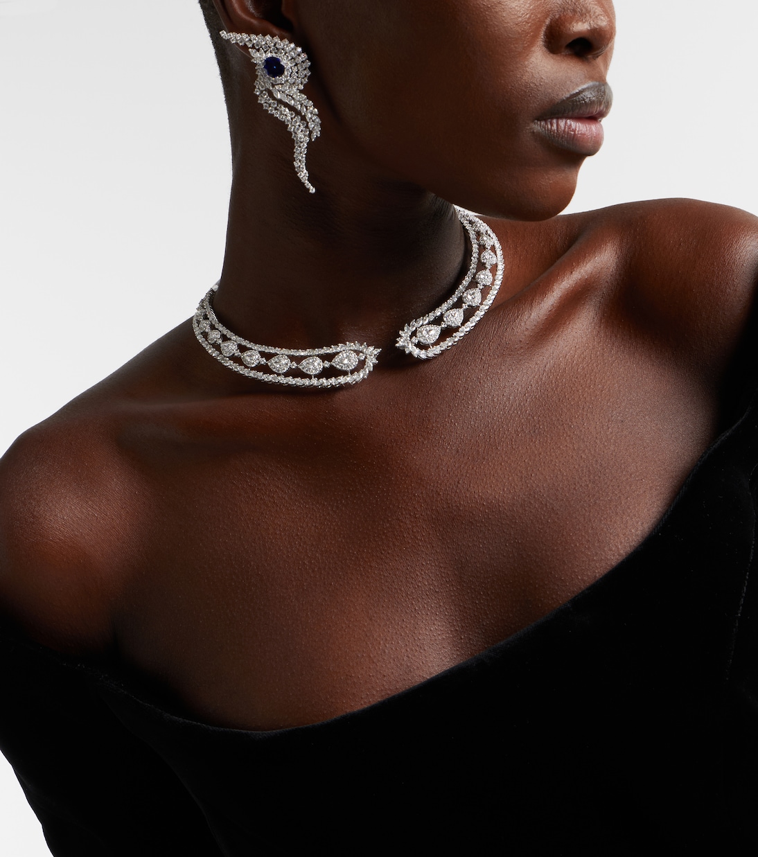 Y-Couture 18kt white gold necklace with diamonds | Yeprem