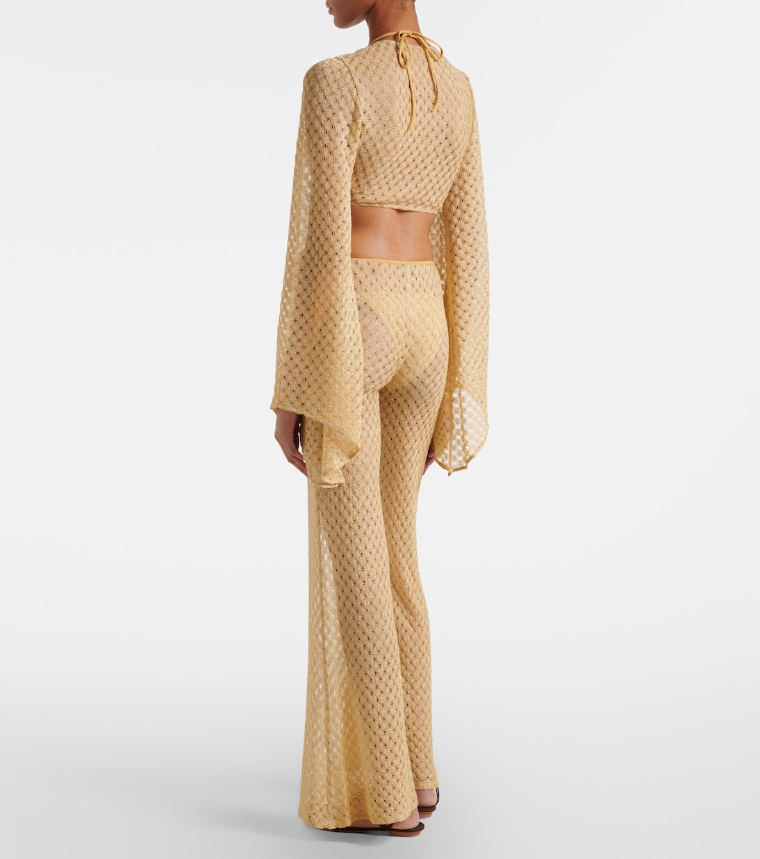 Open-knit lamé flared pants | Missoni