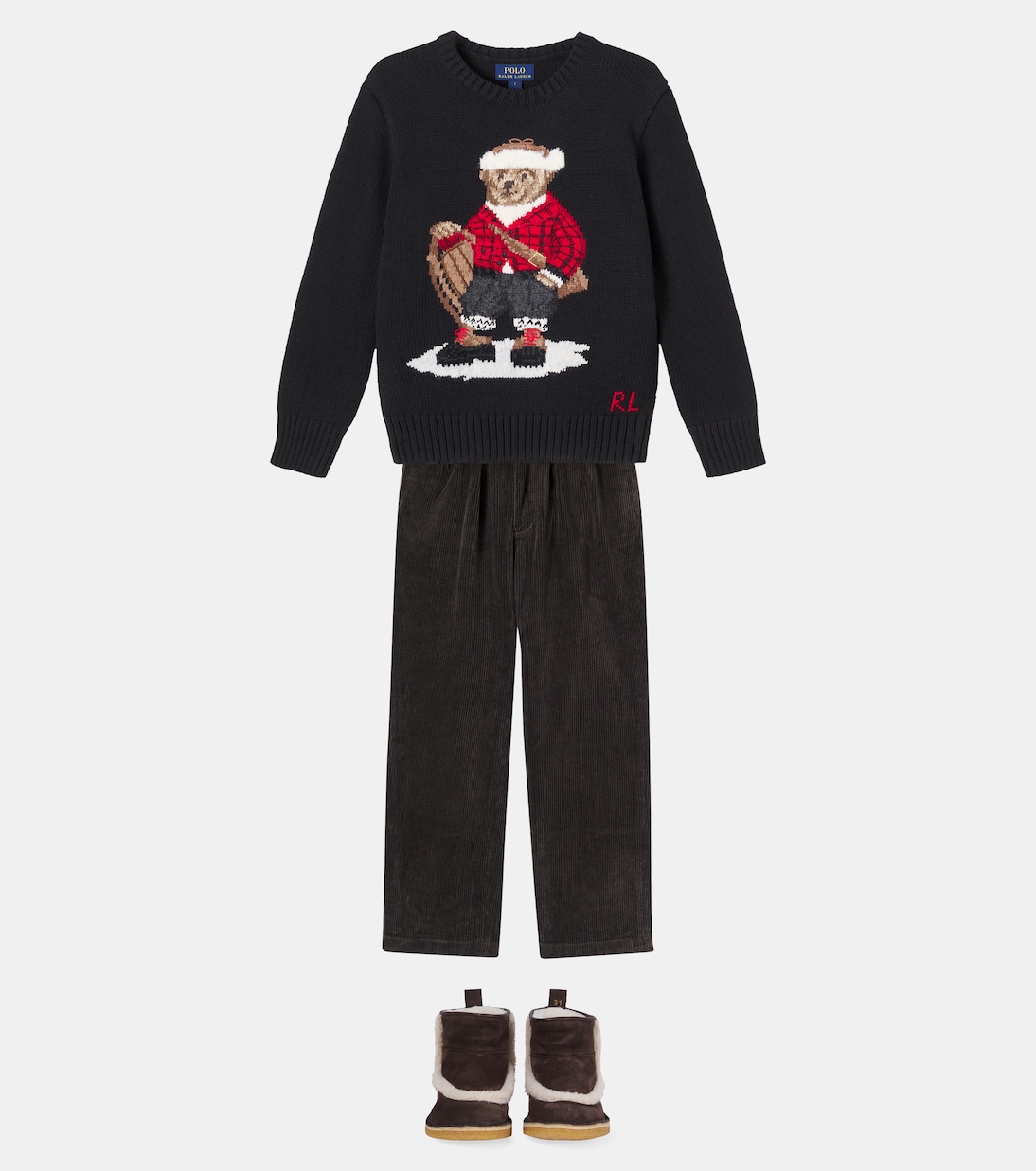 Polo Bear intarsia cotton sweater | Polo Ralph Lauren Kids