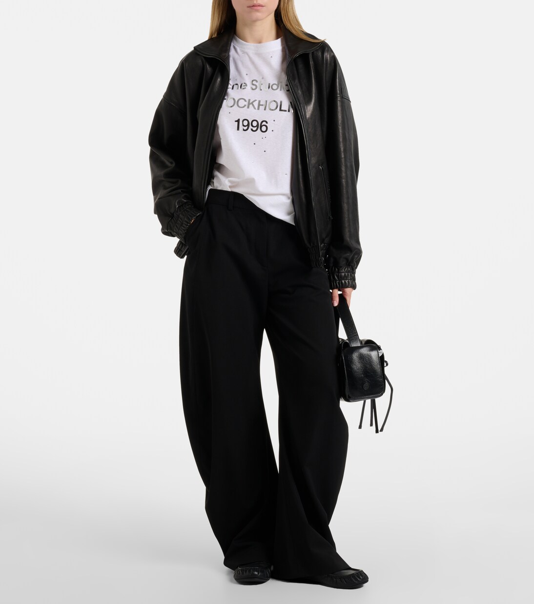 Embellished logo cotton and hemp jersey T-shirt | Acne Studios