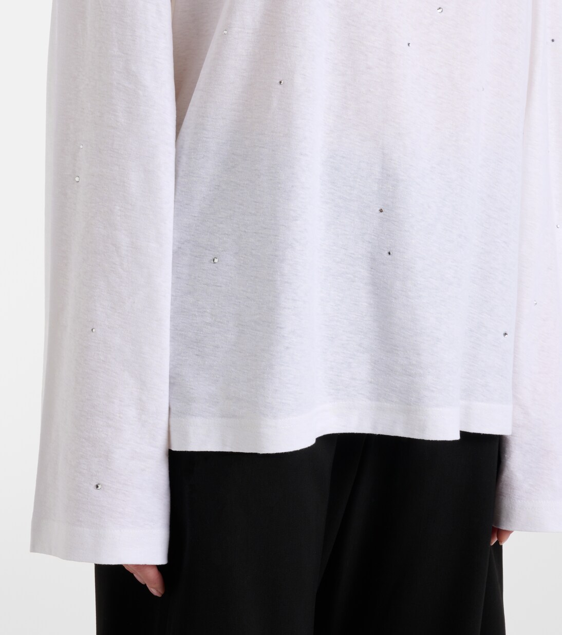 Embellished logo cotton and hemp jersey T-shirt | Acne Studios