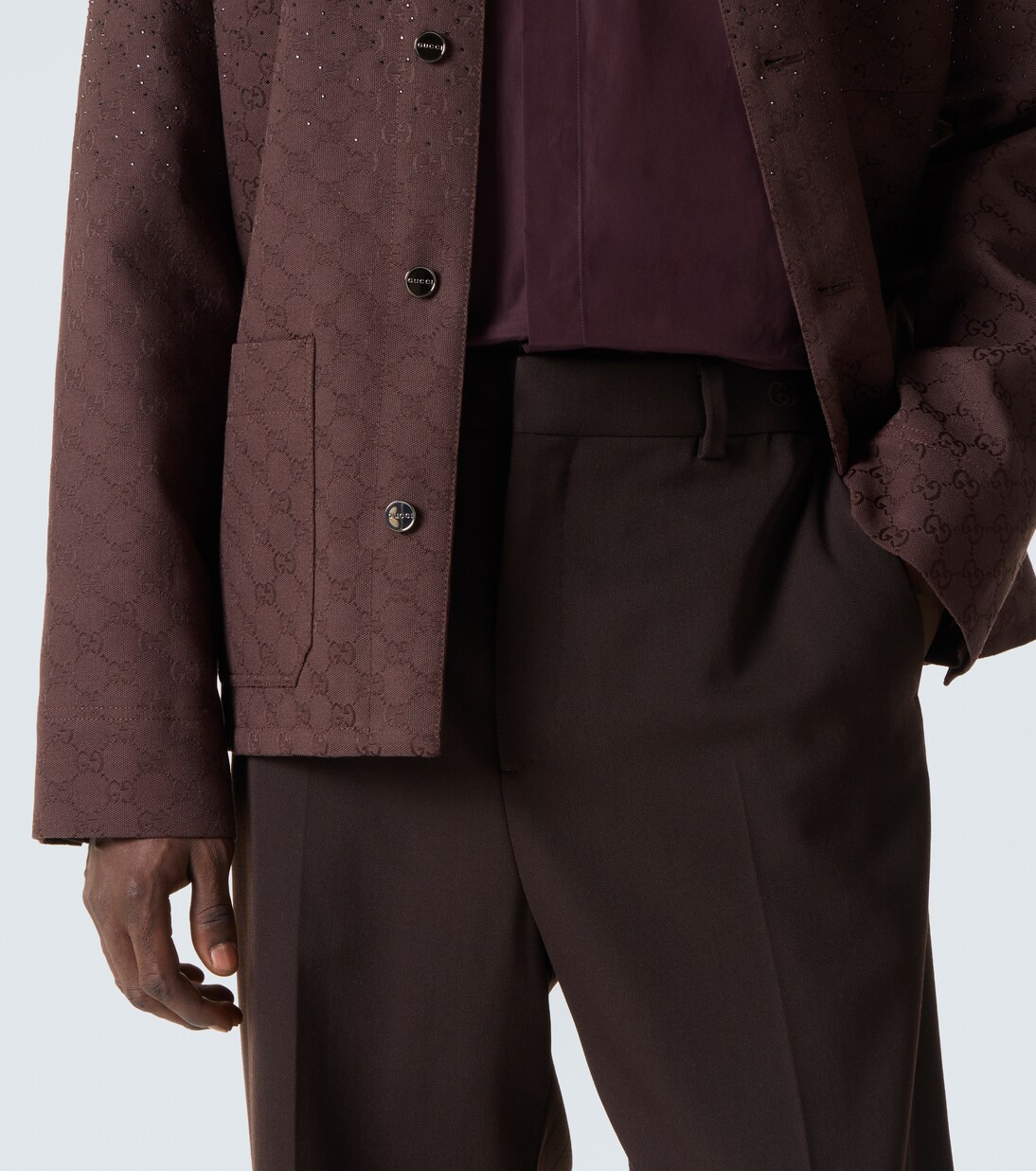 Pantalones de traje tapered de algodón | Gucci