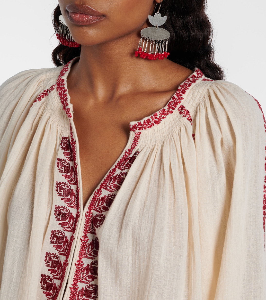 Lena embroidered cotton blouse | Marant Etoile