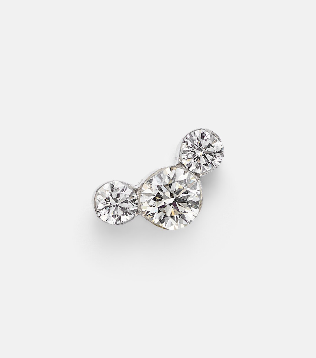 18kt white gold (750/1000) single earring with diamonds | Maria Tash