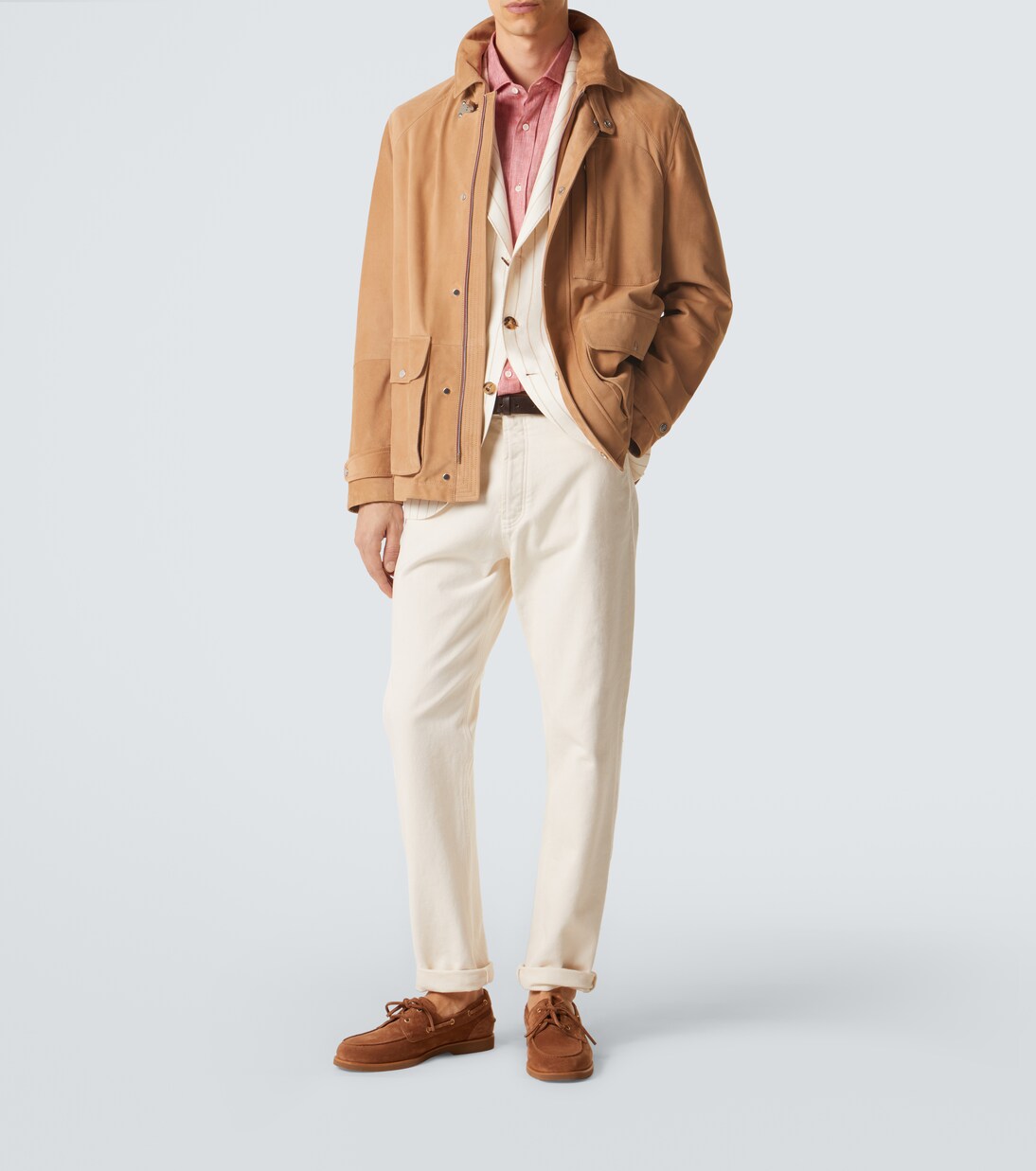 Blazer rayé en sergé de lin | Brunello Cucinelli