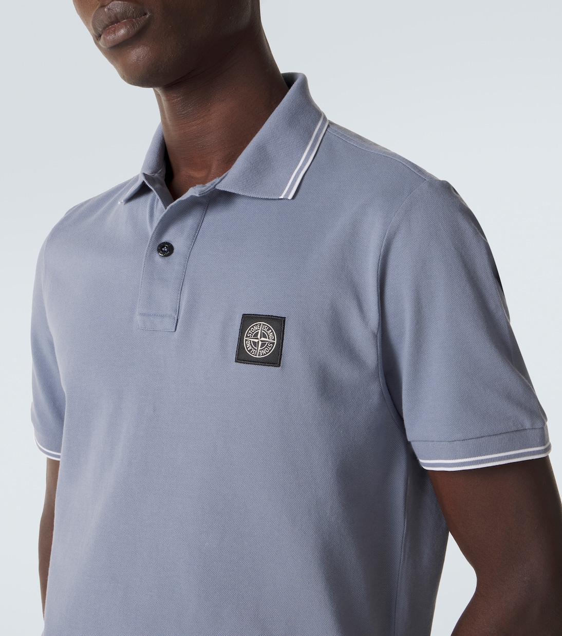 Compass cotton-blend piqué polo shirt | Stone Island
