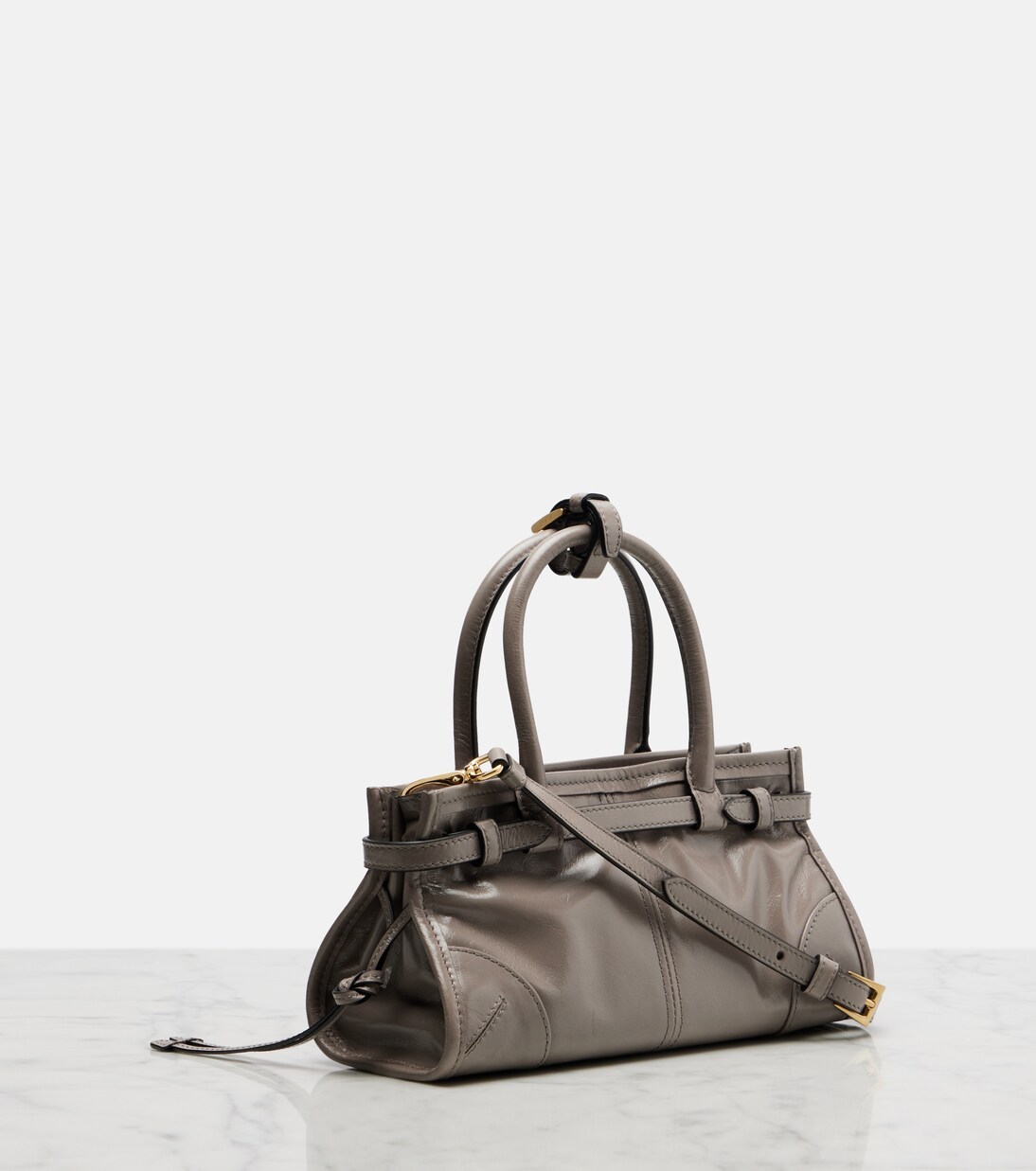 Prada Bonnie Mini leather top-handle bag  | Prada