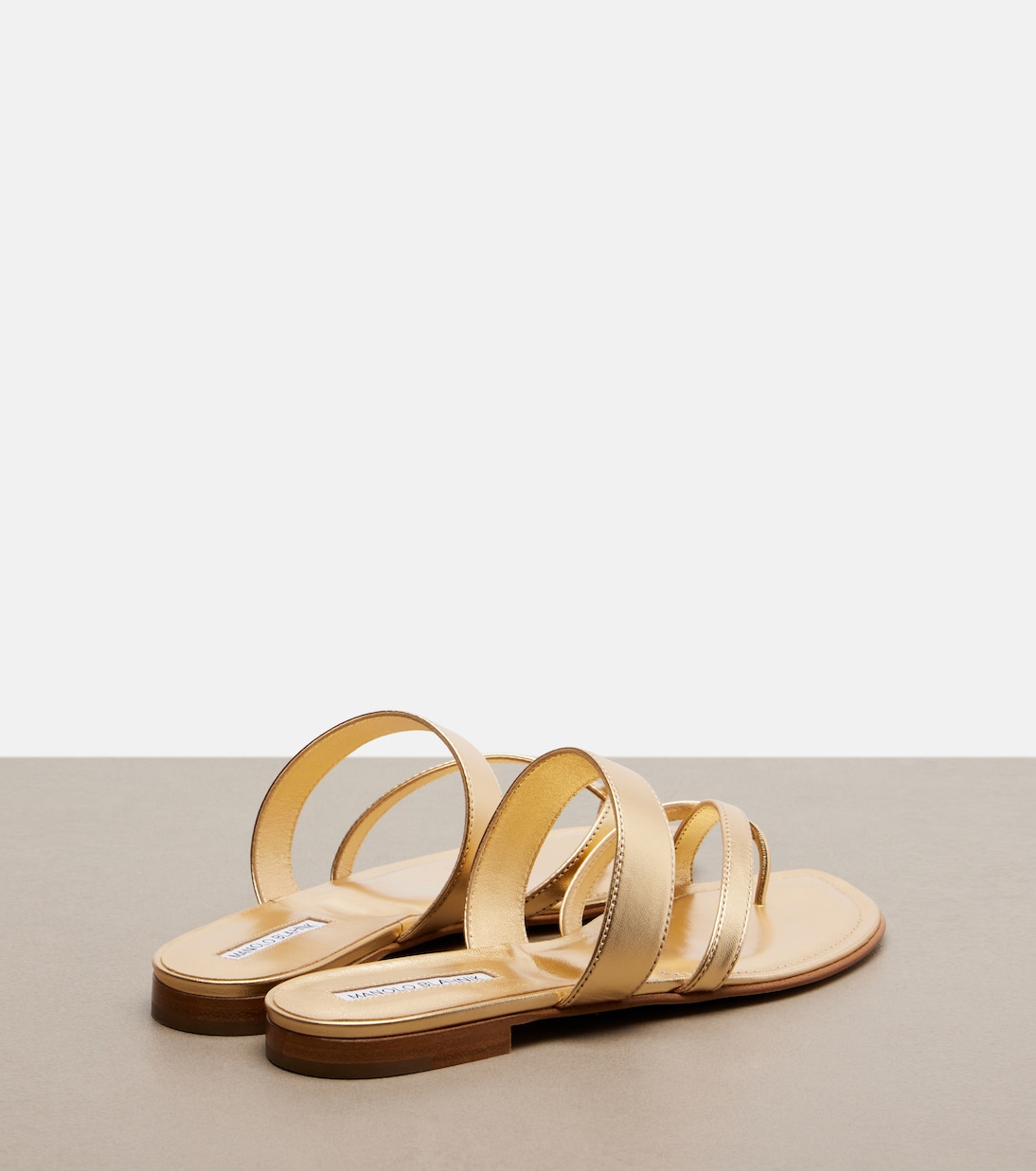 Susa metallic leather sandals | Manolo Blahnik