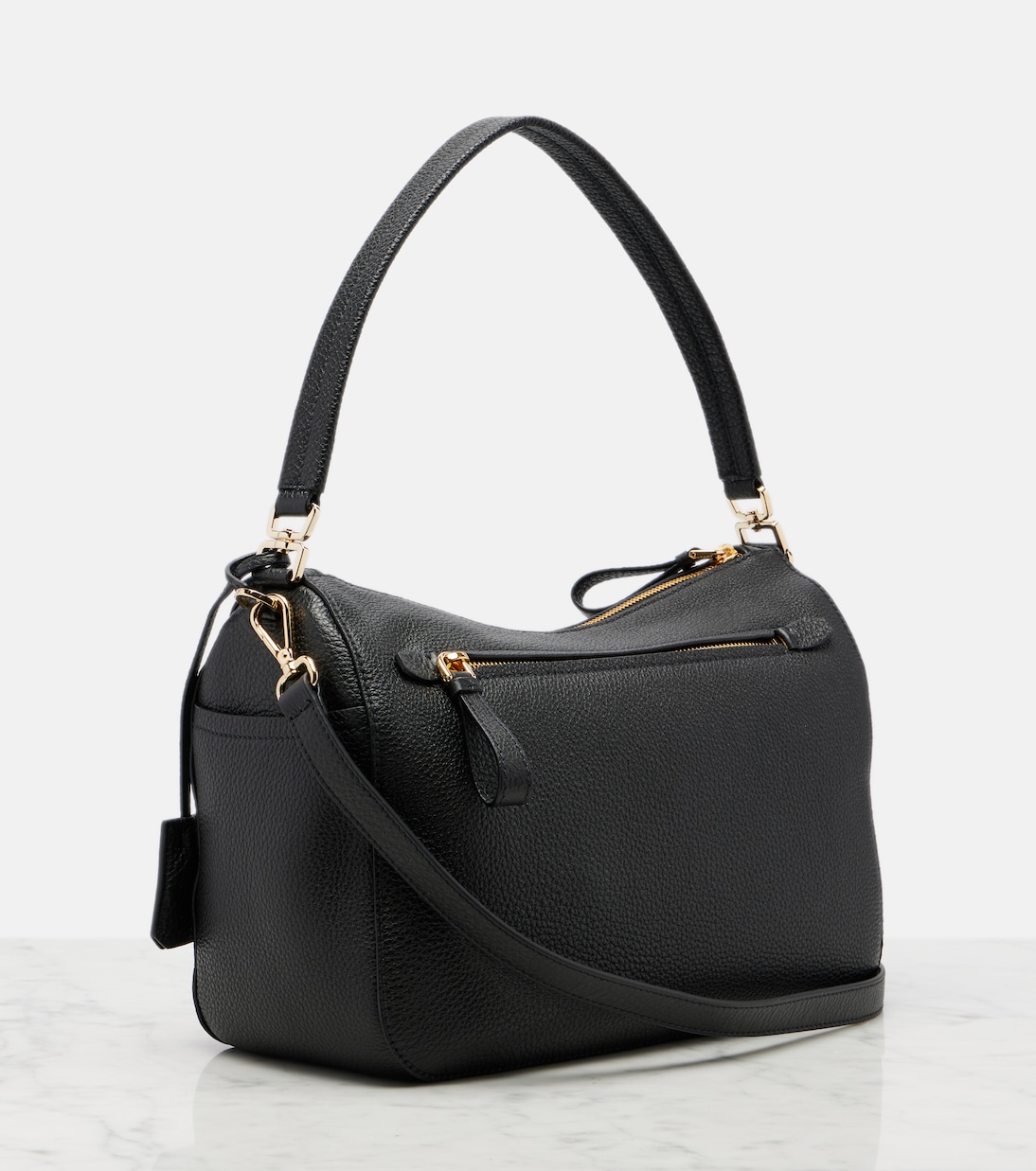 Medium leather shoulder bag | Prada