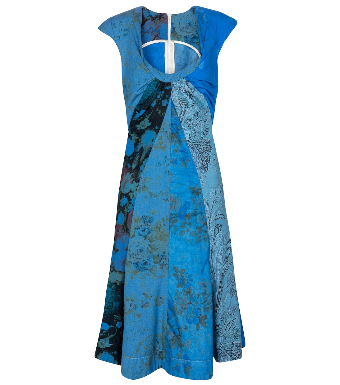 Vestido corto de algodón regenerado estampado | Marine Serre