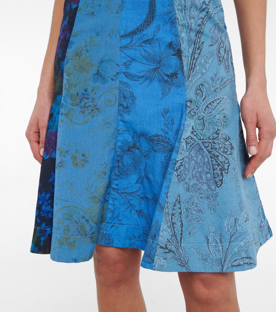 Vestido corto de algodón regenerado estampado | Marine Serre