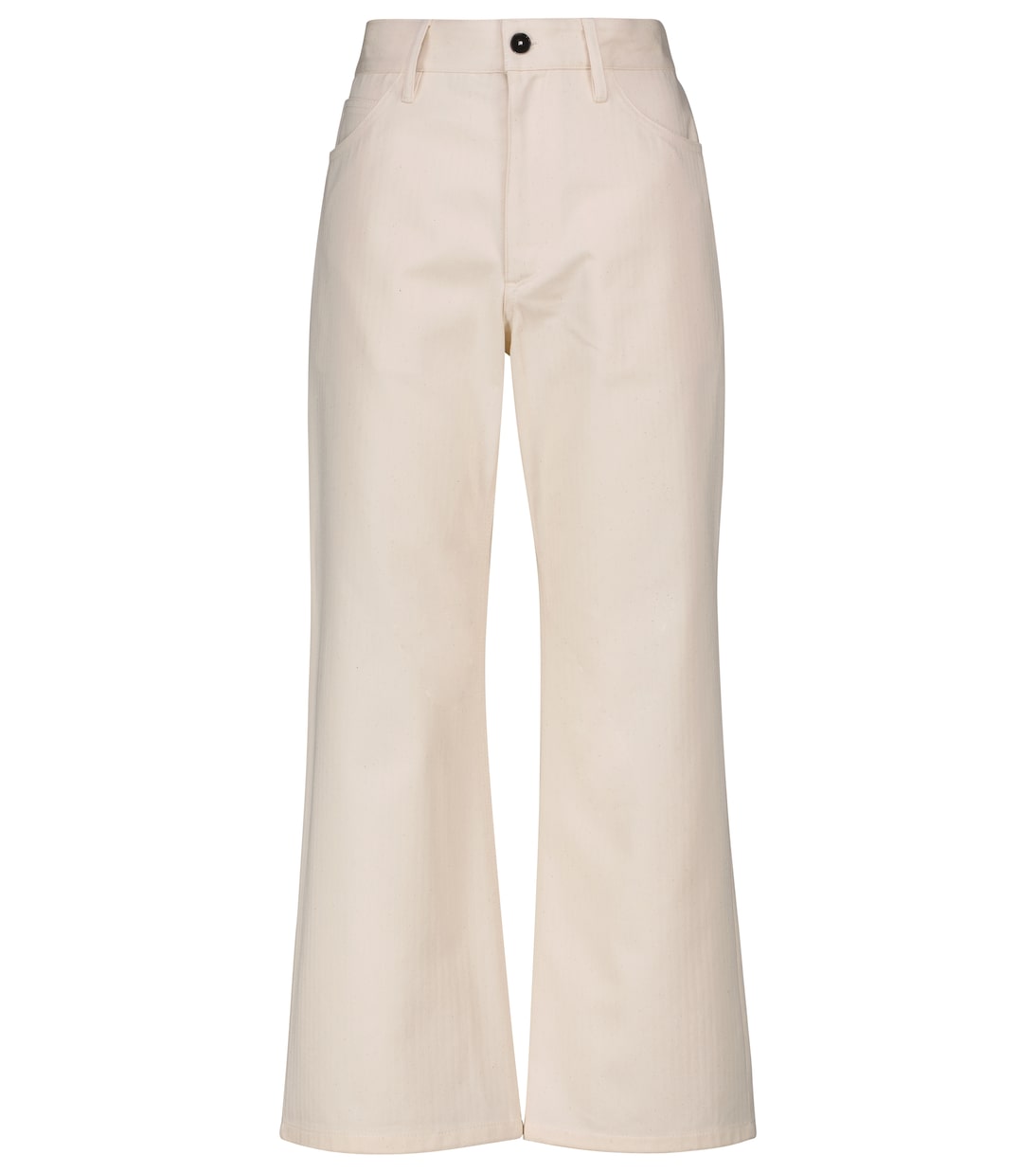 High-rise cotton bootcut pants | Jil Sander
