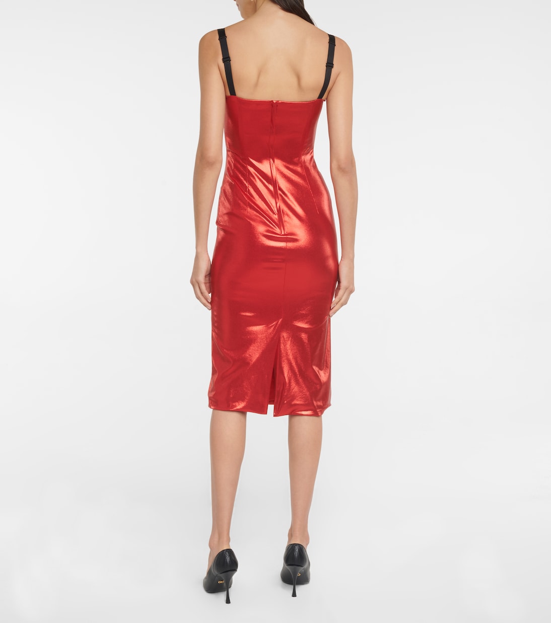 Laminated bustier midi dress | Dolce&Gabbana