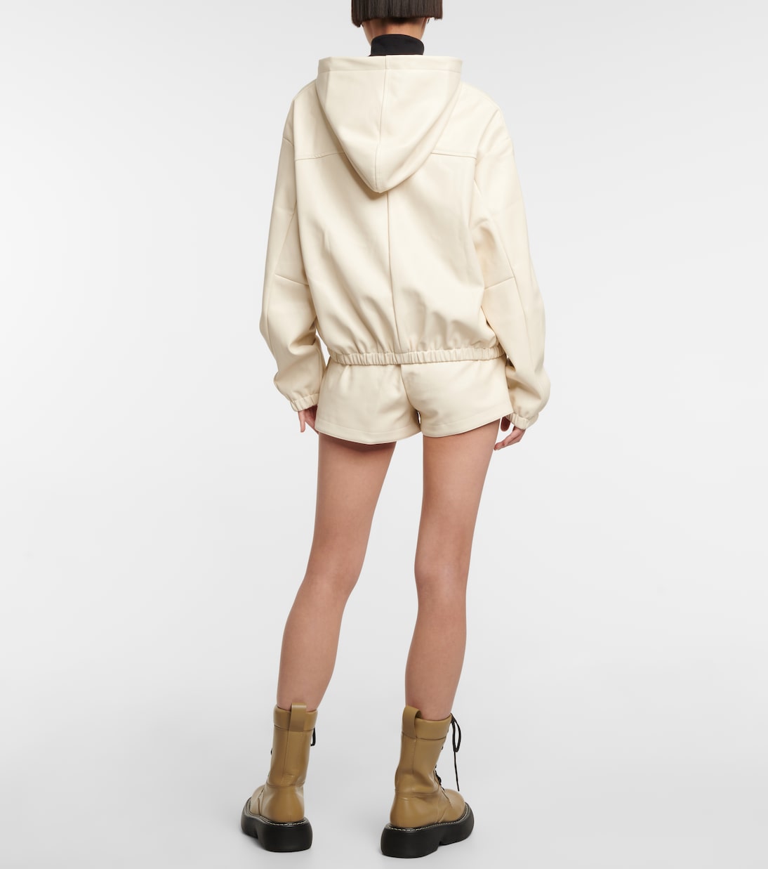 Hoodie Agata aus Lederimitat | The Frankie Shop