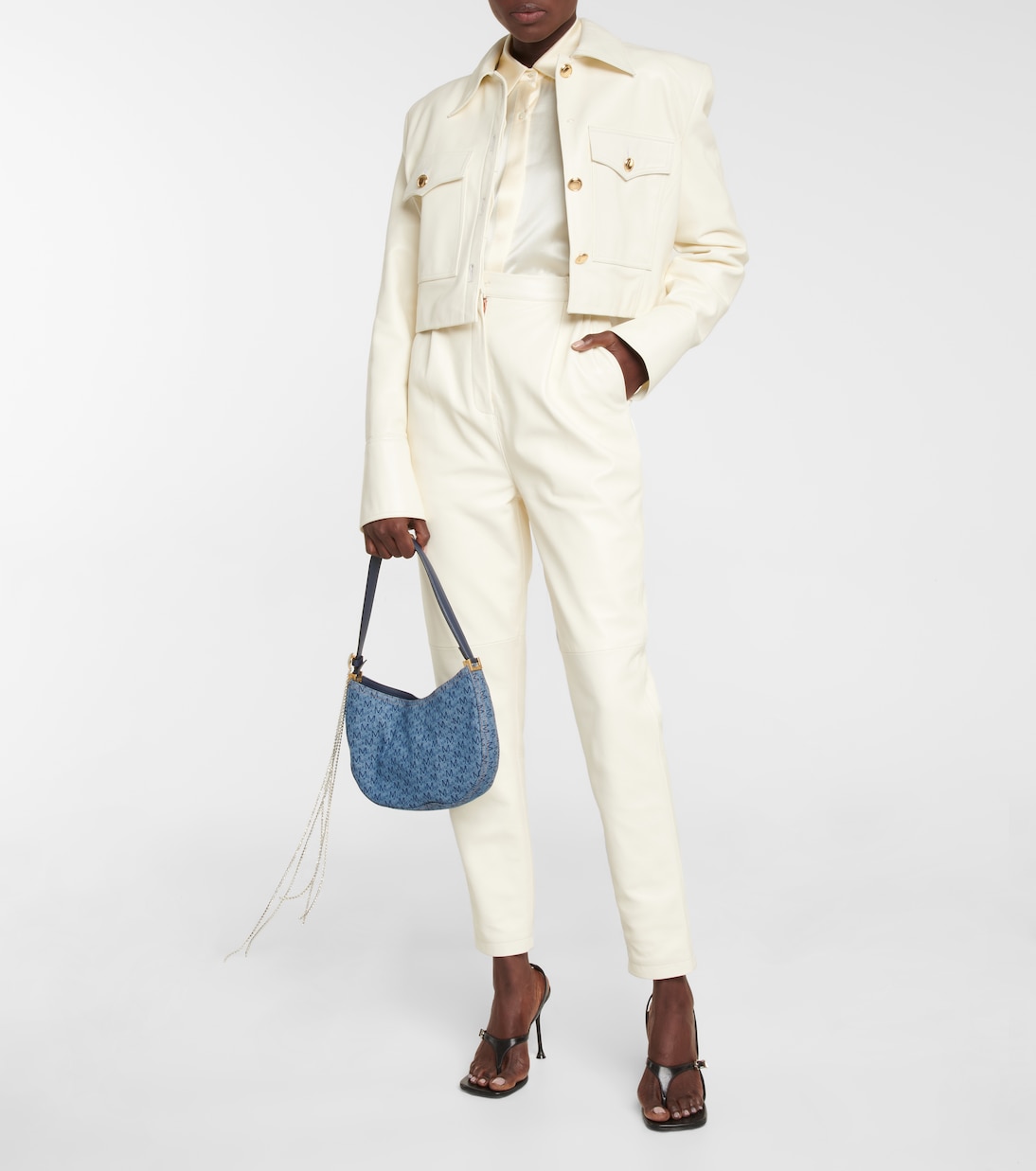High-rise tapered leather pants | Magda Butrym