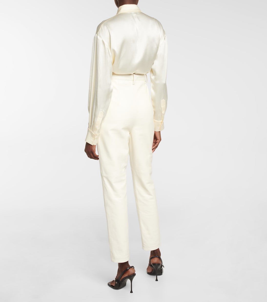 High-rise tapered leather pants | Magda Butrym