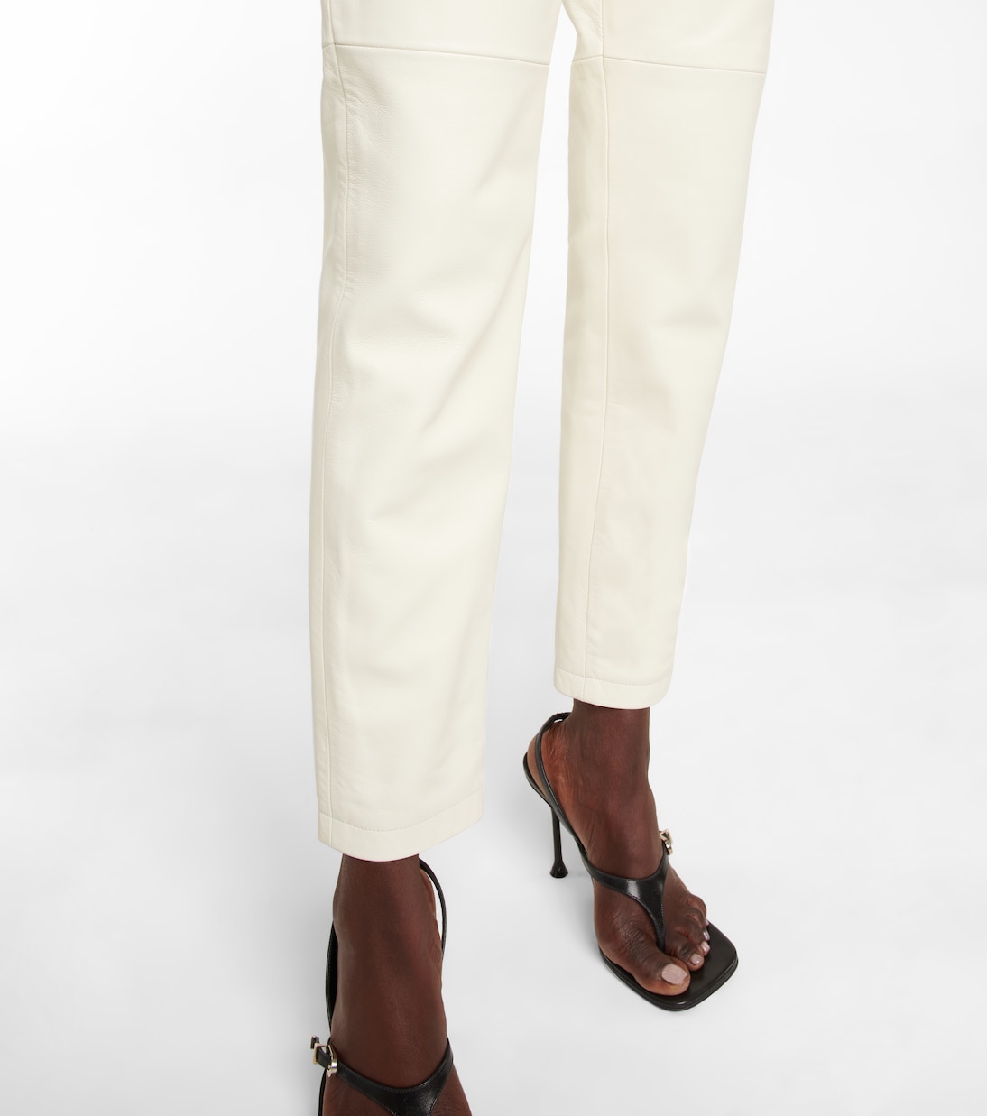 High-rise tapered leather pants | Magda Butrym
