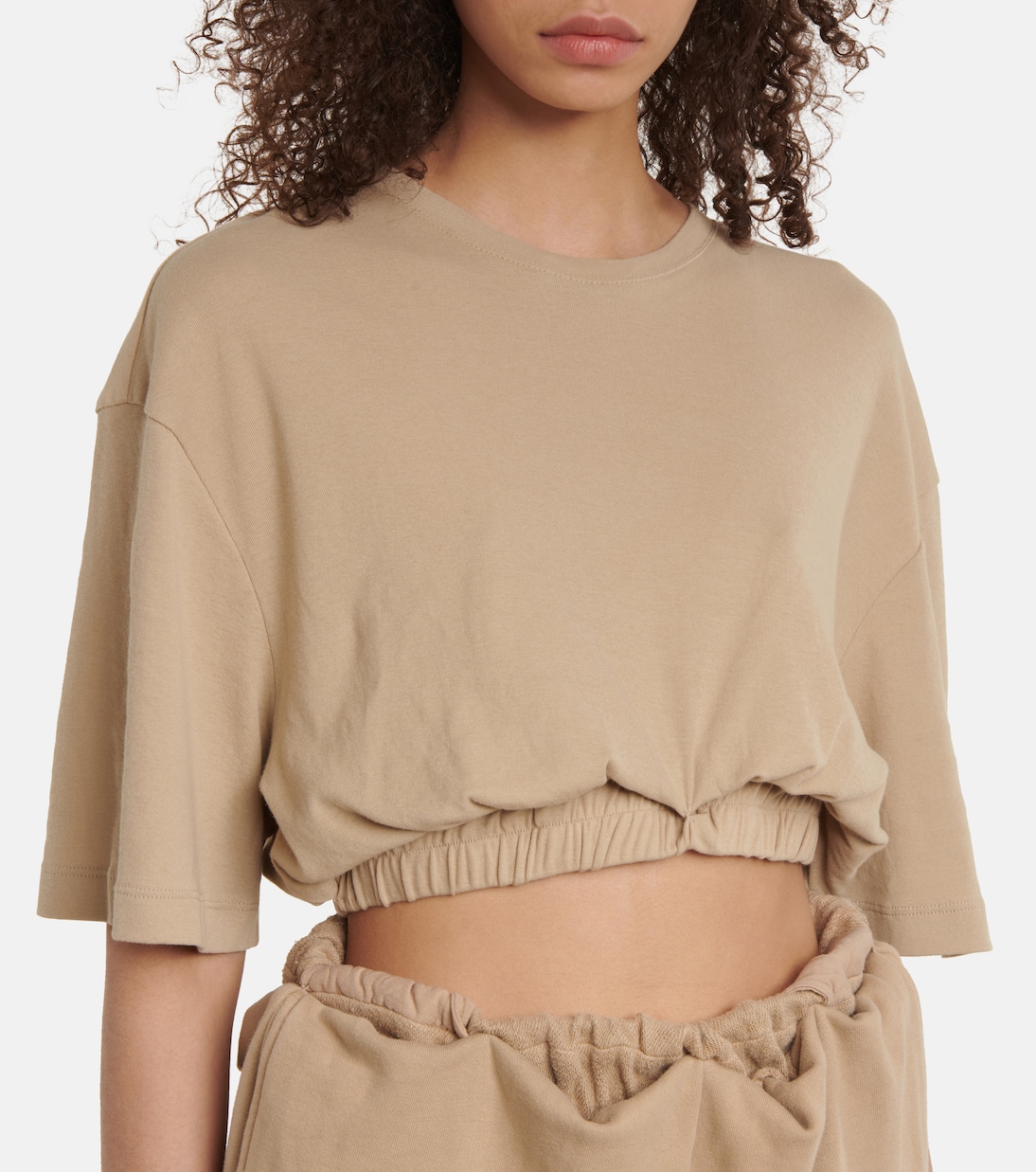 Cropped cotton T-shirt | Dion Lee