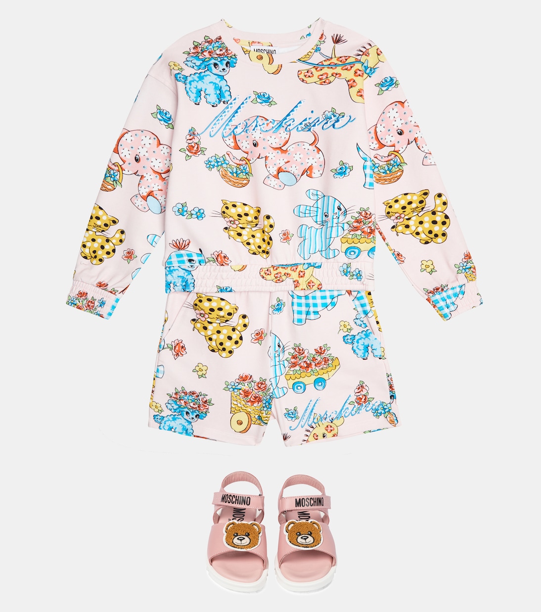 Printed jersey shorts | Moschino Kids
