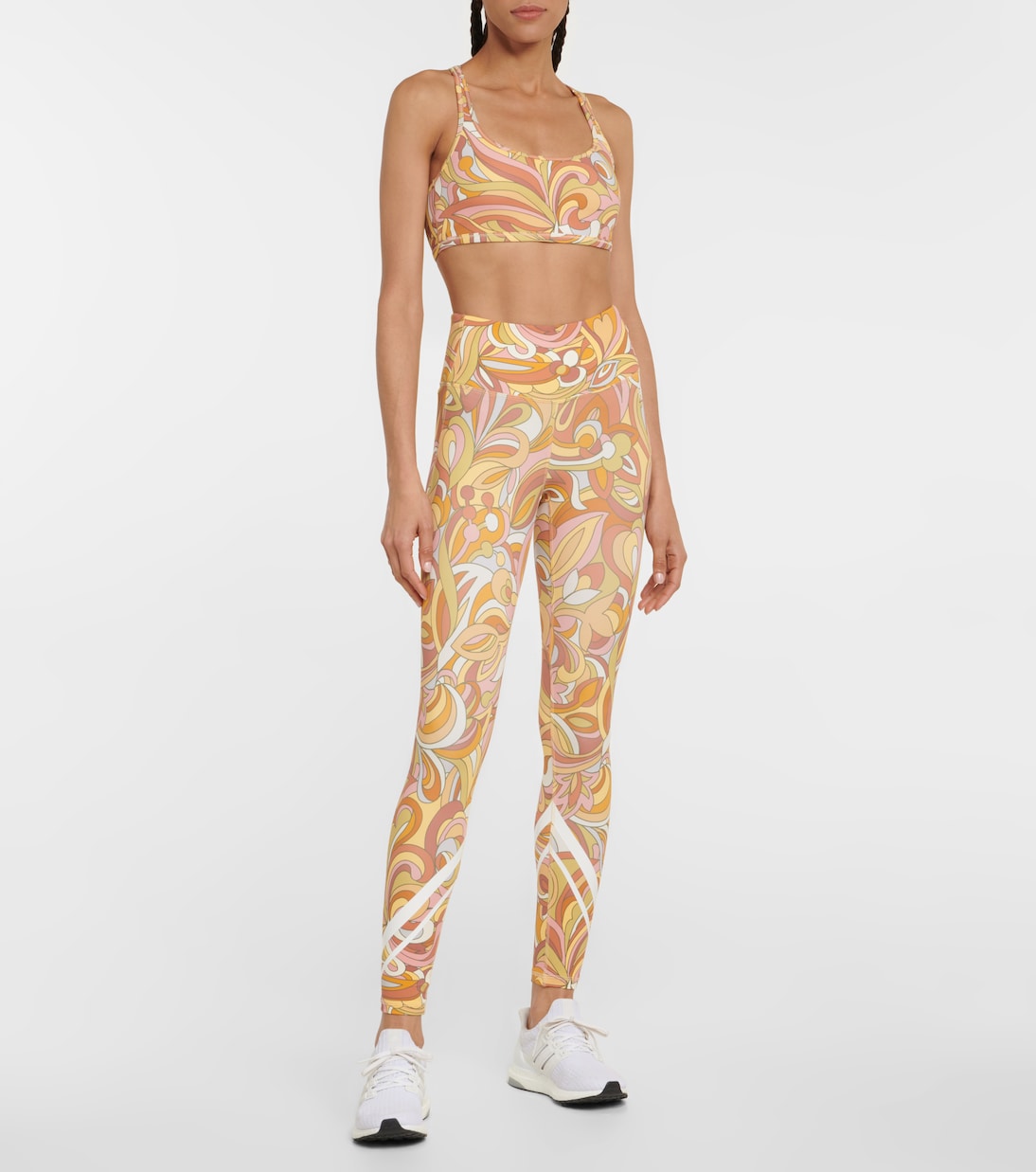 Printed racerback sports bra | Tory Sport