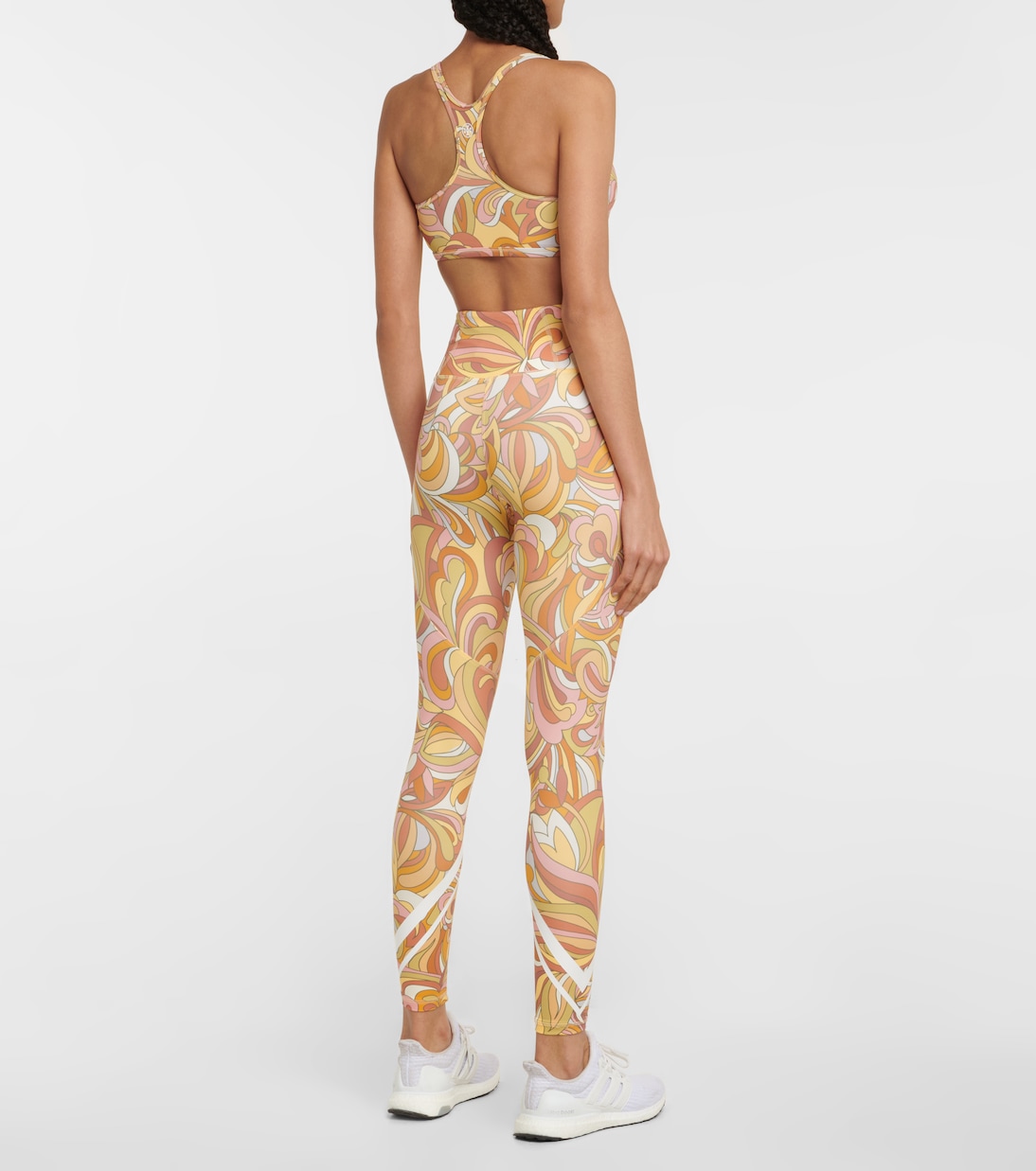 Printed racerback sports bra | Tory Sport