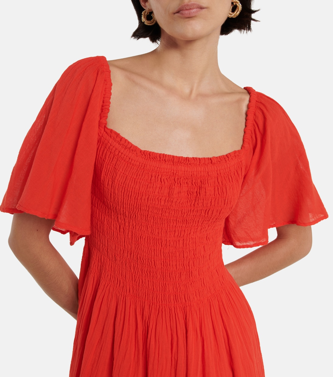 Esme cotton gauze minidress | Velvet