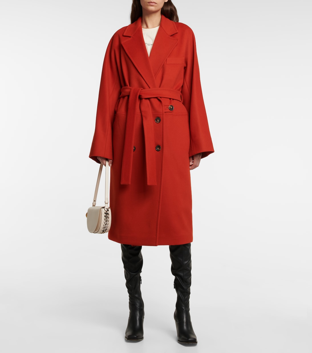 Belted wool coat | Stella McCartney