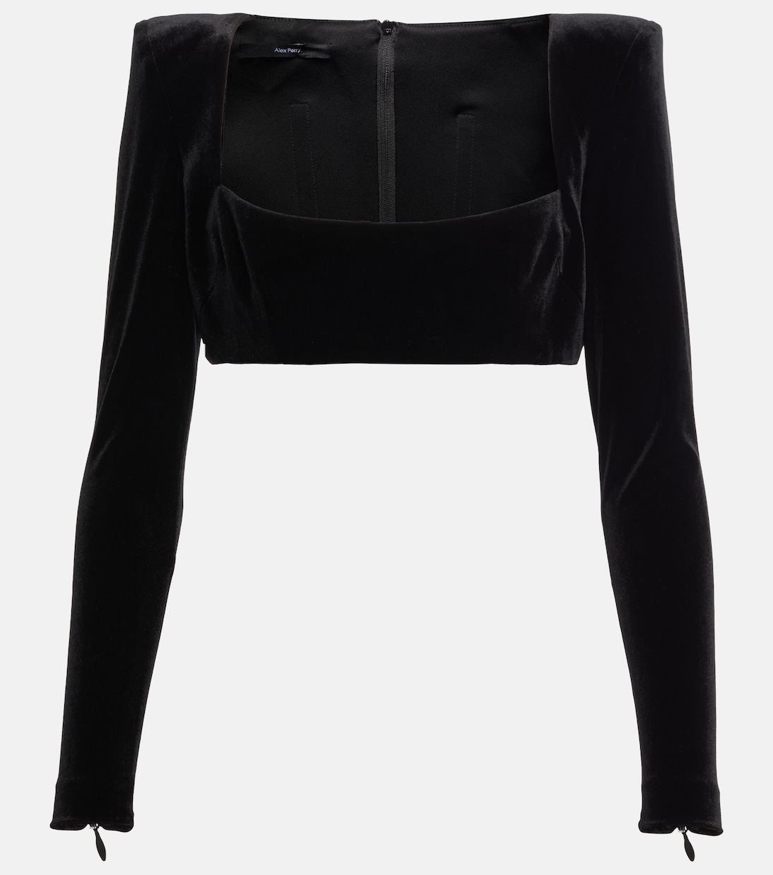 Top cropped Haley in velluto | Alex Perry