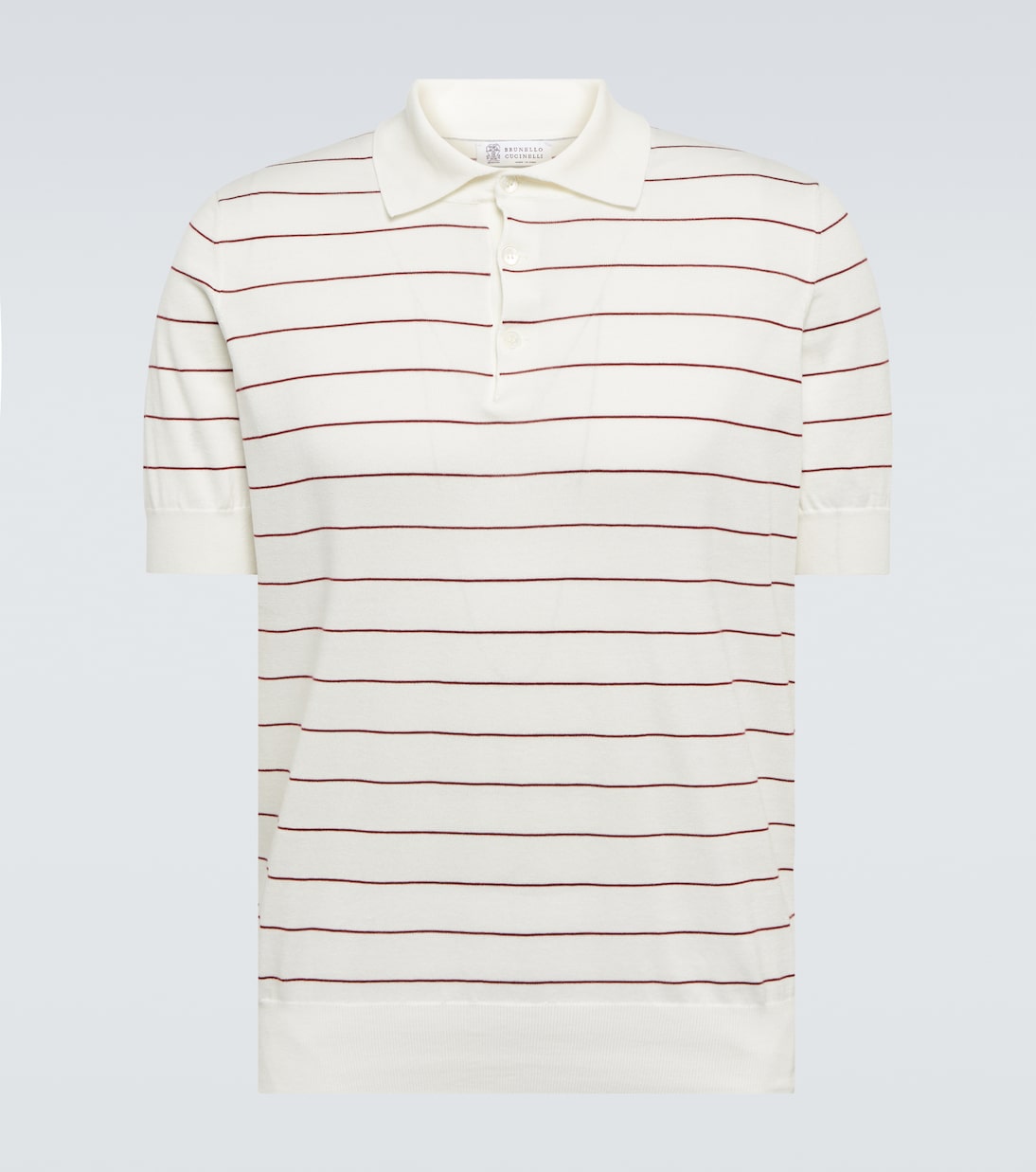 Polo de algodón a rayas | Brunello Cucinelli