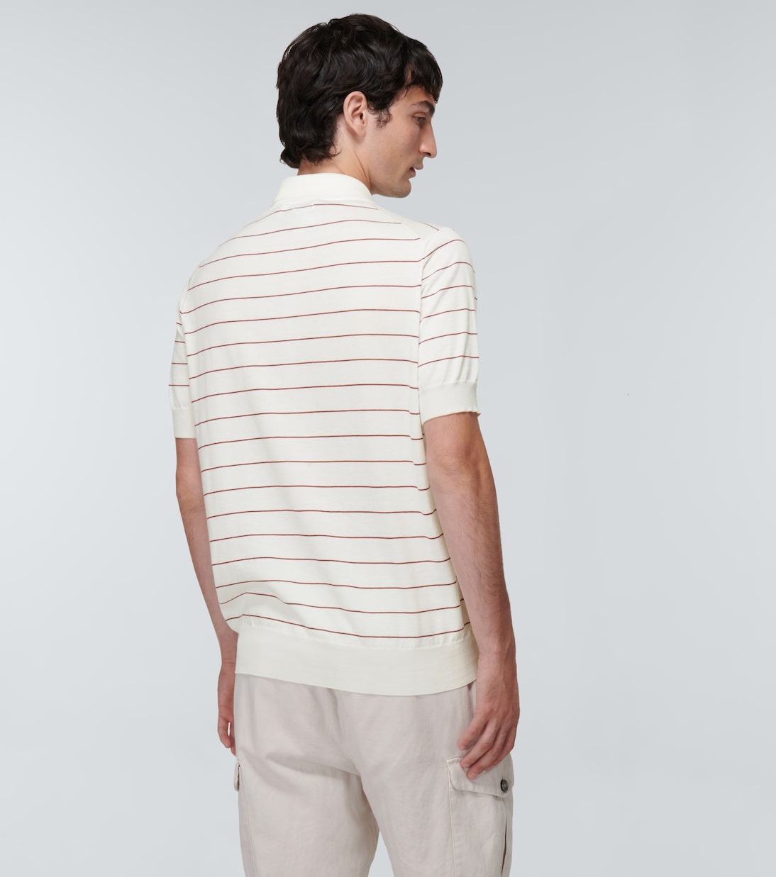 Polo de algodón a rayas | Brunello Cucinelli