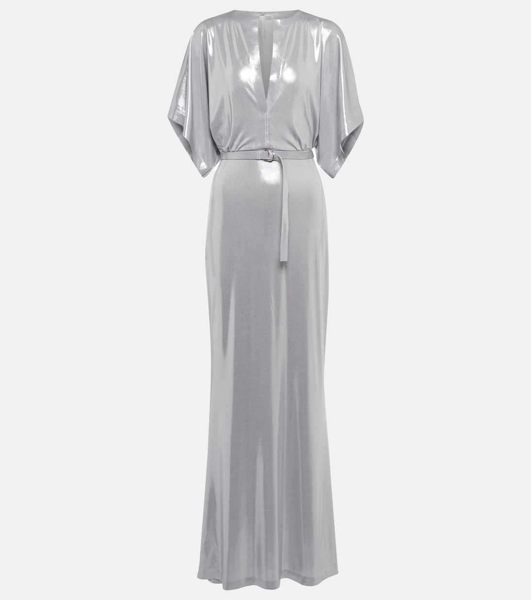Belted lamé gown | Norma Kamali