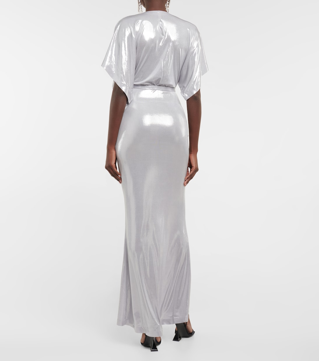 Belted lamé gown | Norma Kamali