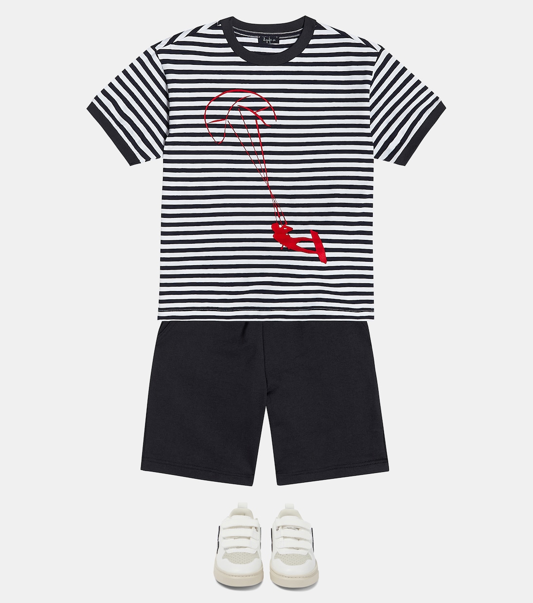 Drawstring cotton track shorts | Il Gufo