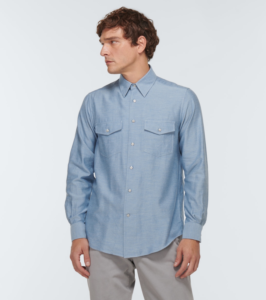 Camicia Thomas in cotone e cashmere | Loro Piana