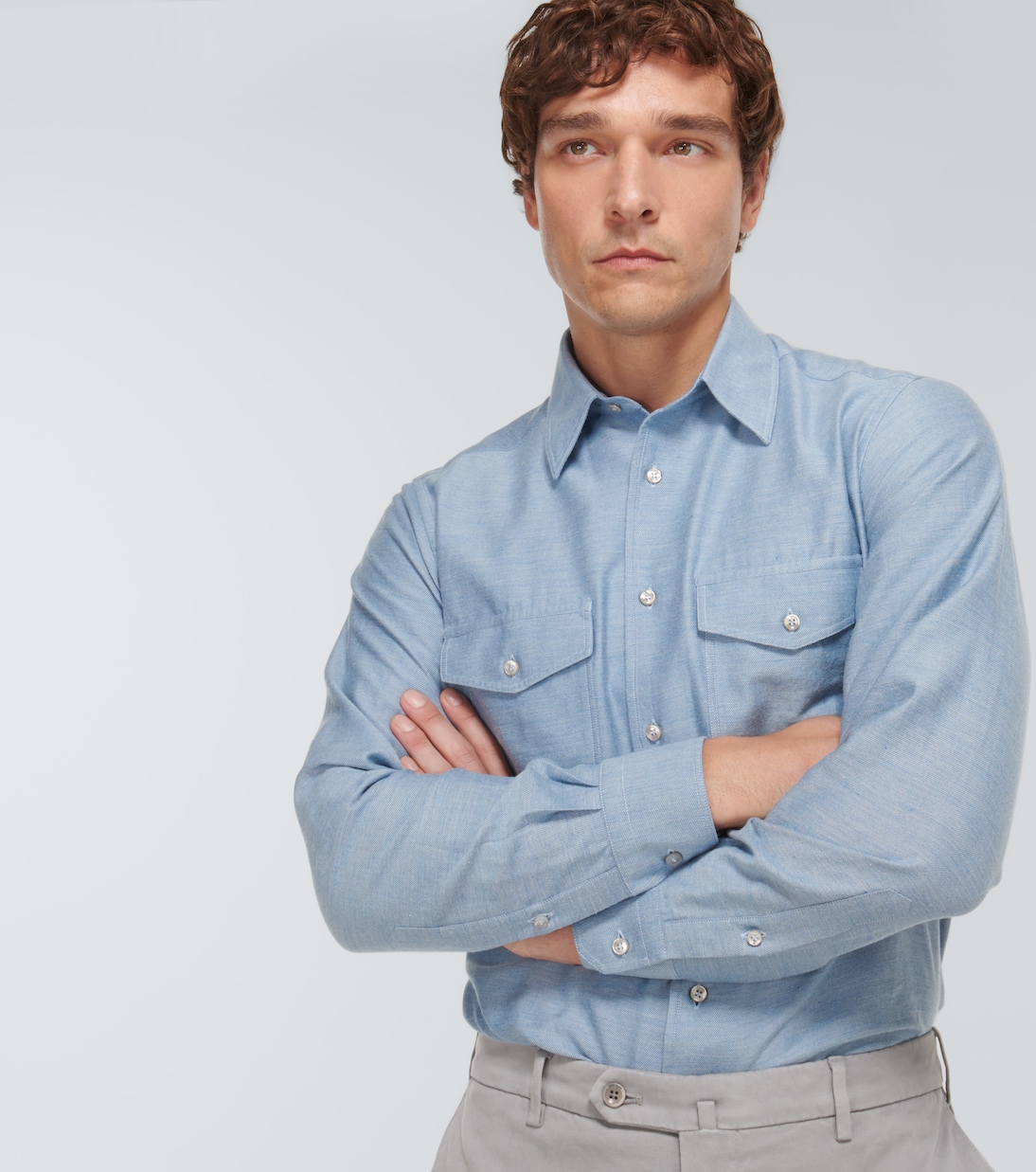 Camicia Thomas in cotone e cashmere | Loro Piana