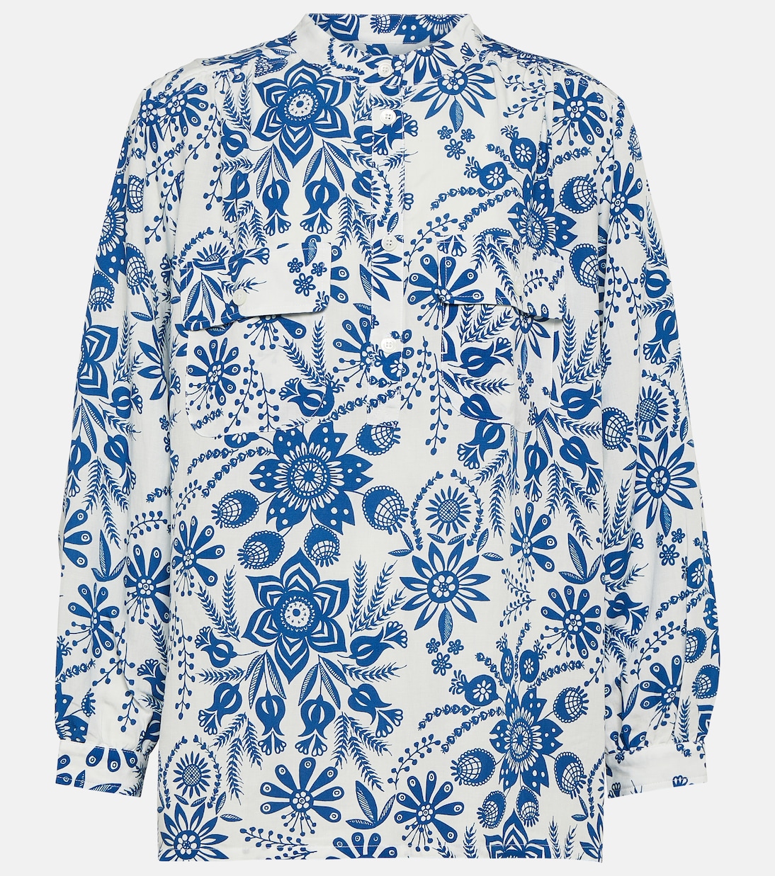 Aubrey floral linen-blend blouse | A.P.C.