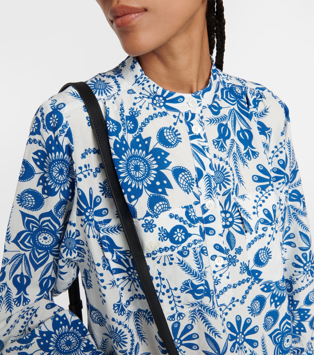 Aubrey floral linen-blend blouse | A.P.C.