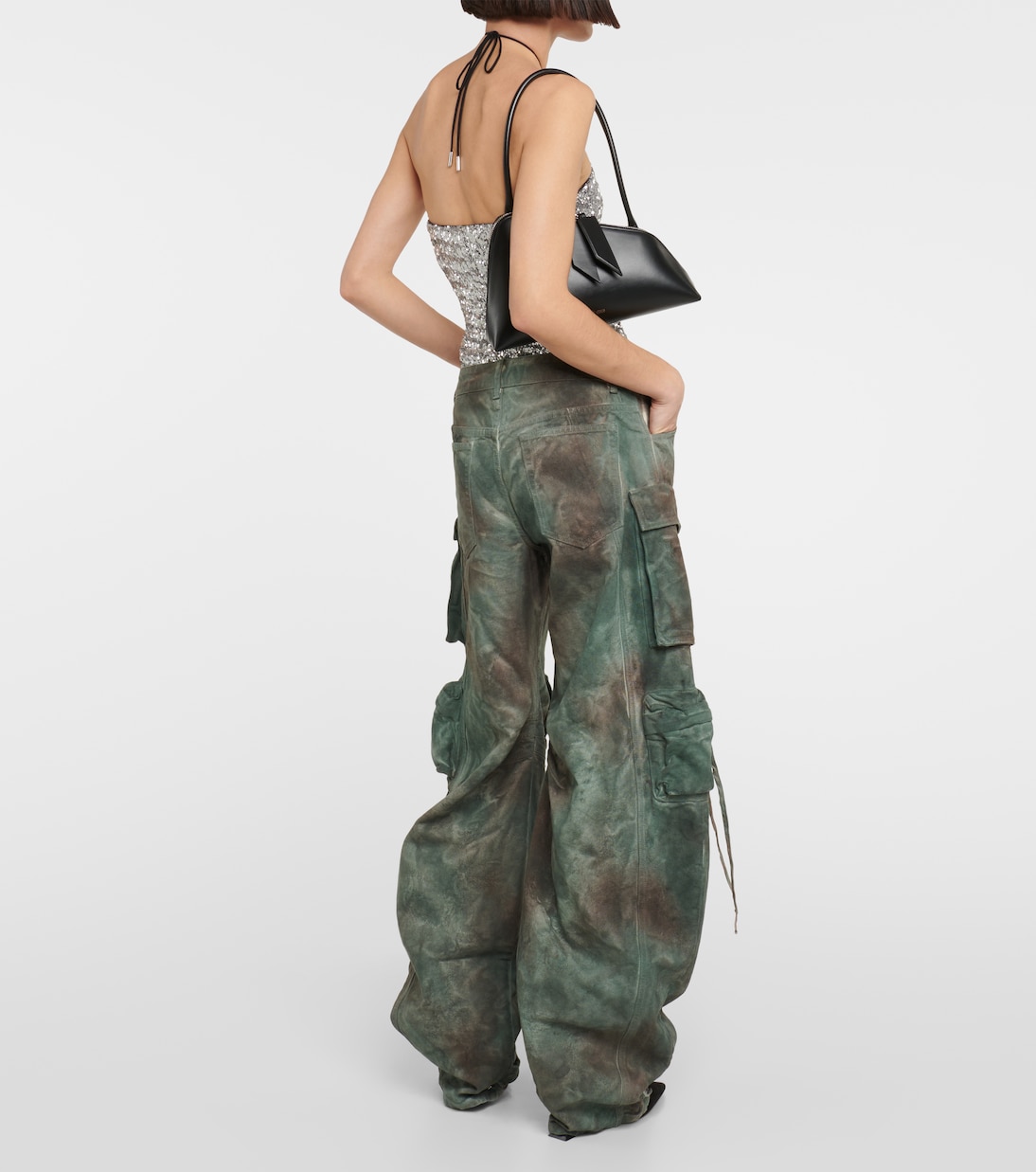 Pantalon cargo Fern oversize en jean | The Attico