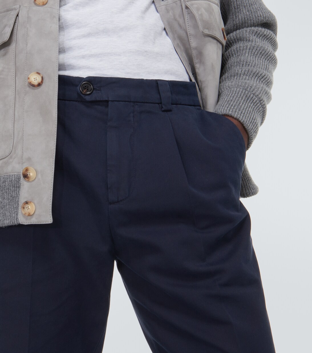Pantalon slim en coton | Brunello Cucinelli