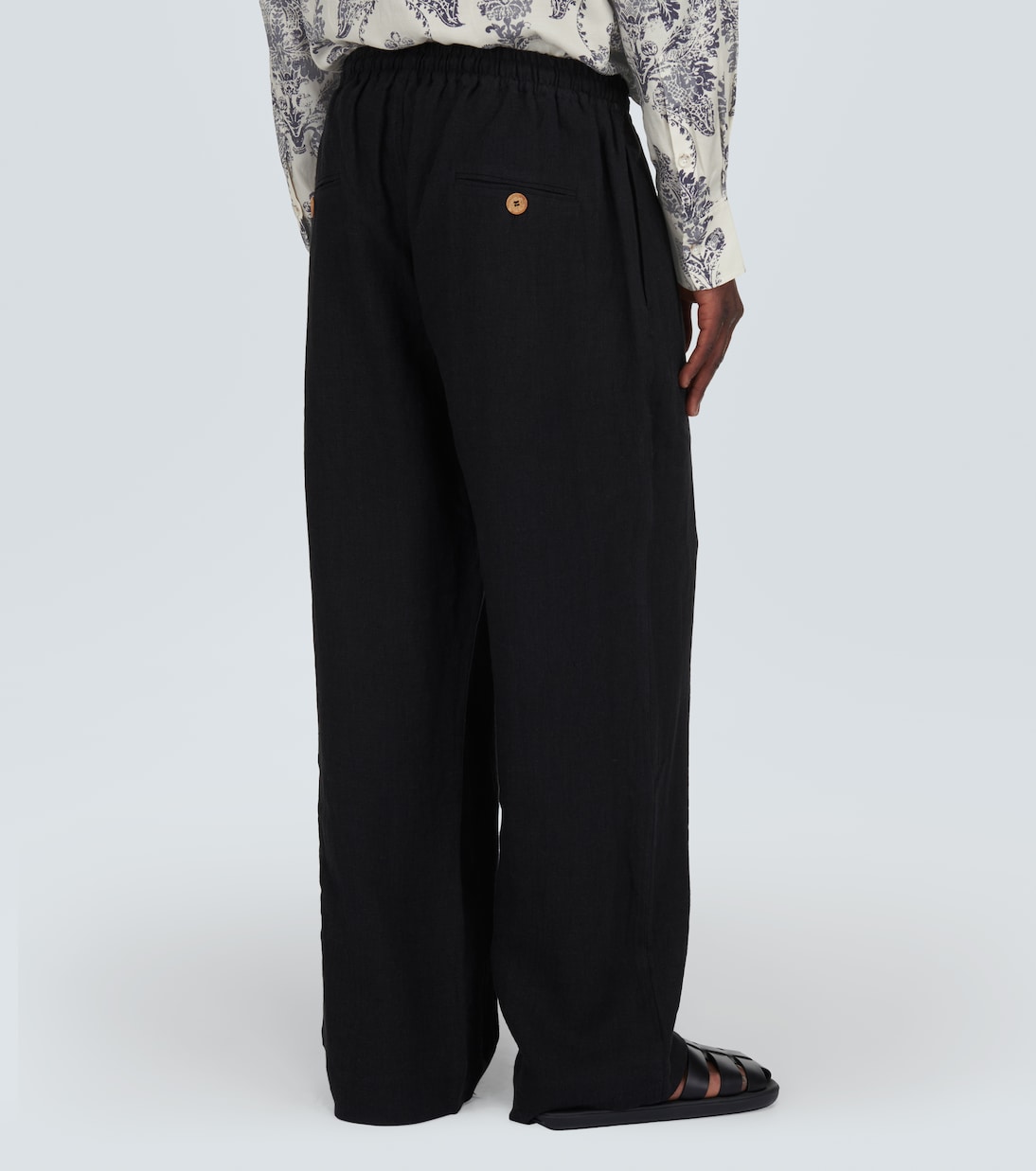 Pantaloni a gamba larga in lino | Commas