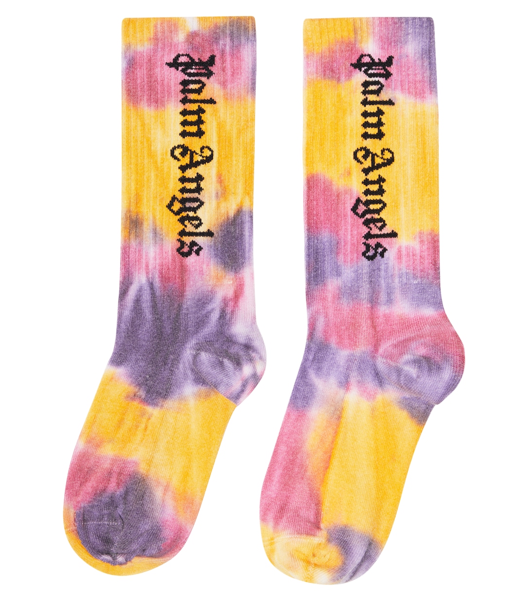 Logo tie-dye cotton-blend socks | Palm Angels Kids